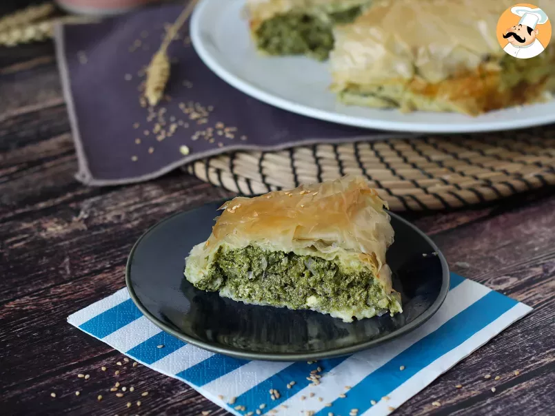 Spanakopita, the Greek pie with spinach and feta super easy to prepare, photo 3