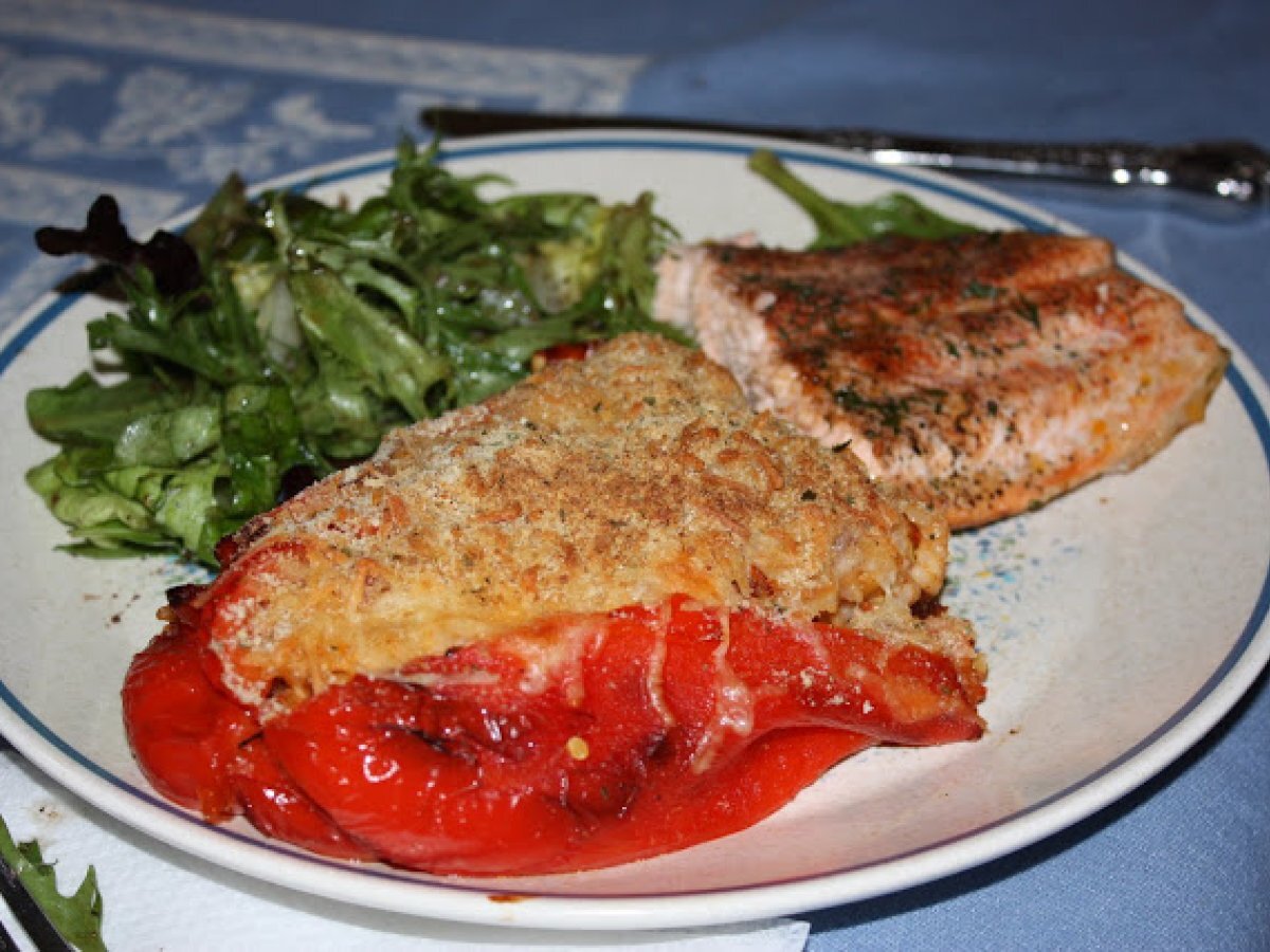 Spanish Style Stuffed Red Peppers