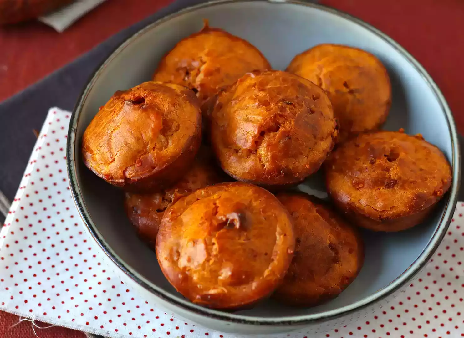 Spicy and moist chorizo muffins