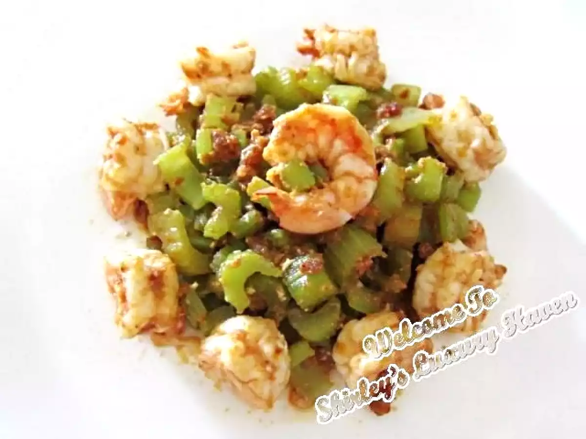 Spicy Celery Prawns, Happy Call Recipe