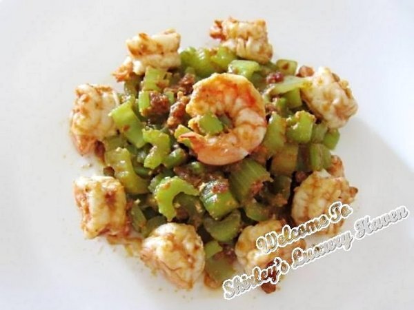 Spicy Celery Prawns, Happy Call Recipe