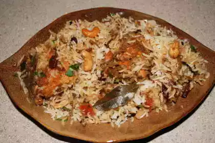 Spicy kerala style fish biriyani