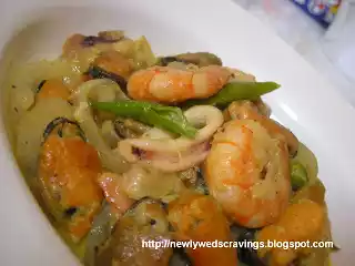 Spicy mixed seafood curry recipe