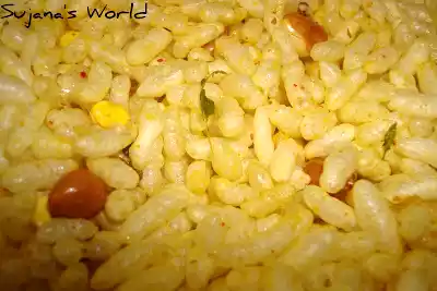 Spicy puffed rice recipe