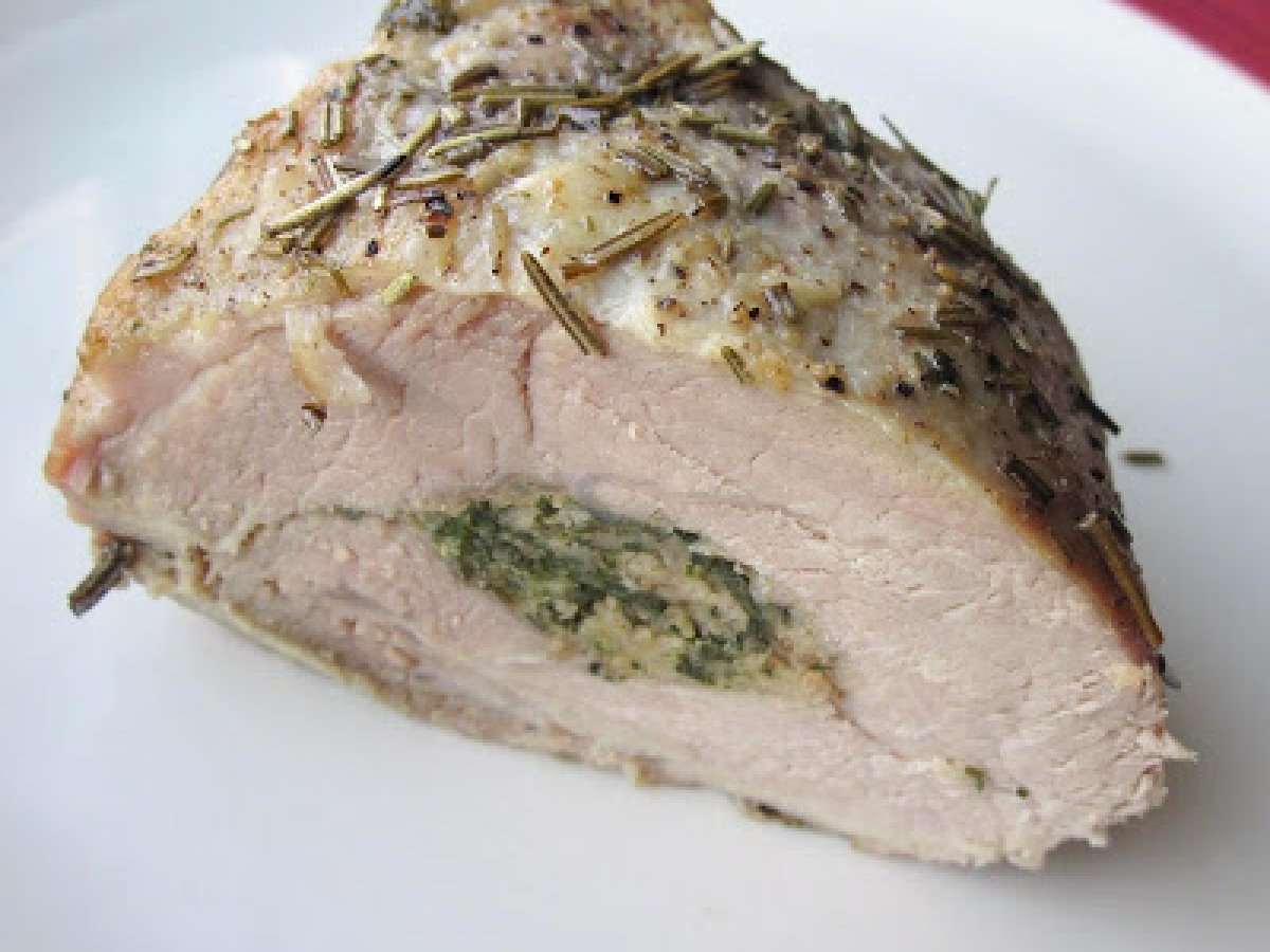 Spinach and Basil Stuffed Boneless Pork Rib Roast