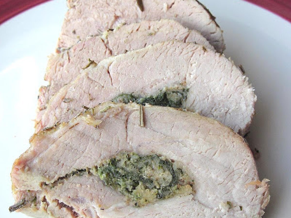 Spinach and Basil Stuffed Boneless Pork Rib Roast - photo 3