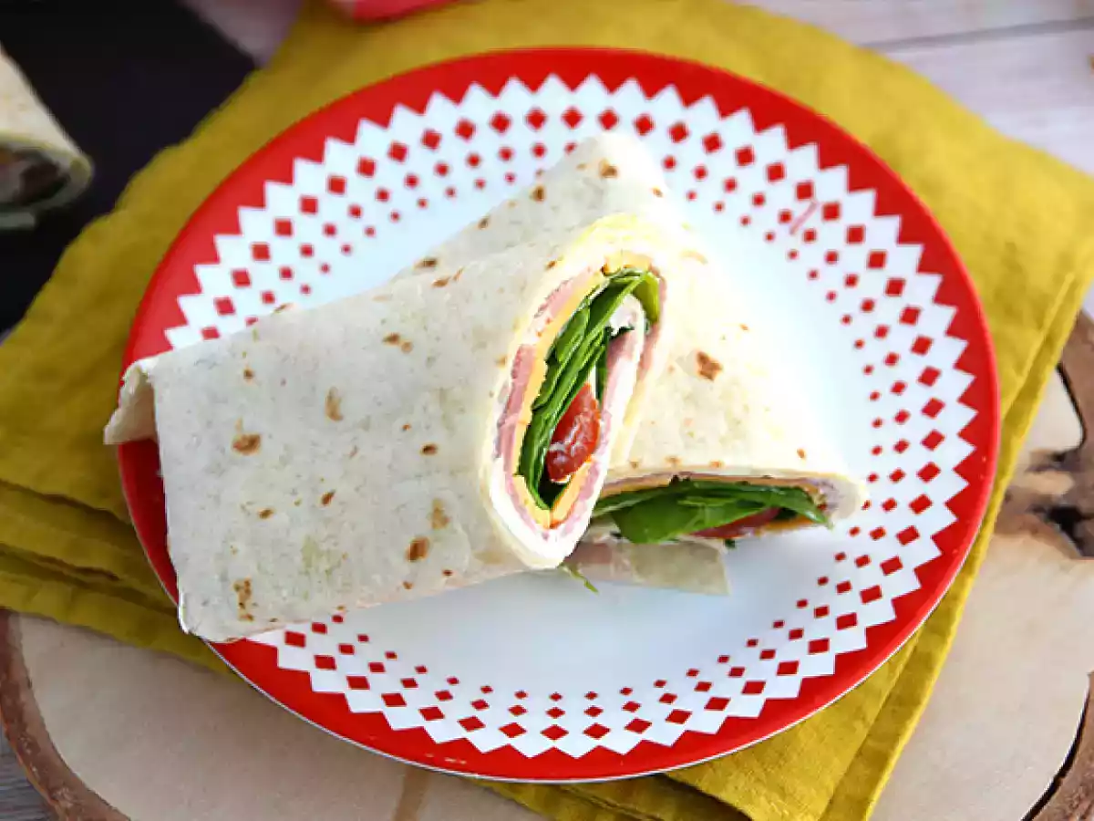 Spinach, ham and cheddar wraps - photo 2