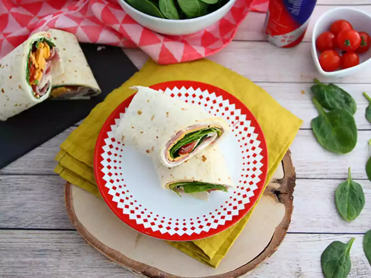 Spinach, ham and cheddar wraps - photo 5