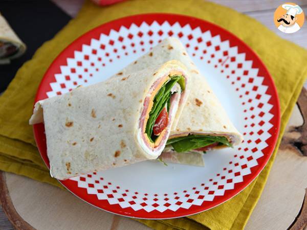 Spinach, ham and cheddar wraps - photo 2