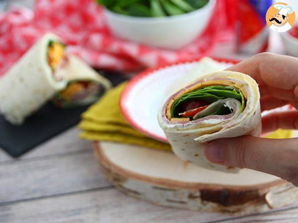 Spinach, ham and cheddar wraps - photo 3