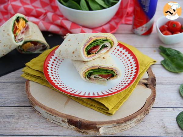 Spinach, ham and cheddar wraps - photo 4