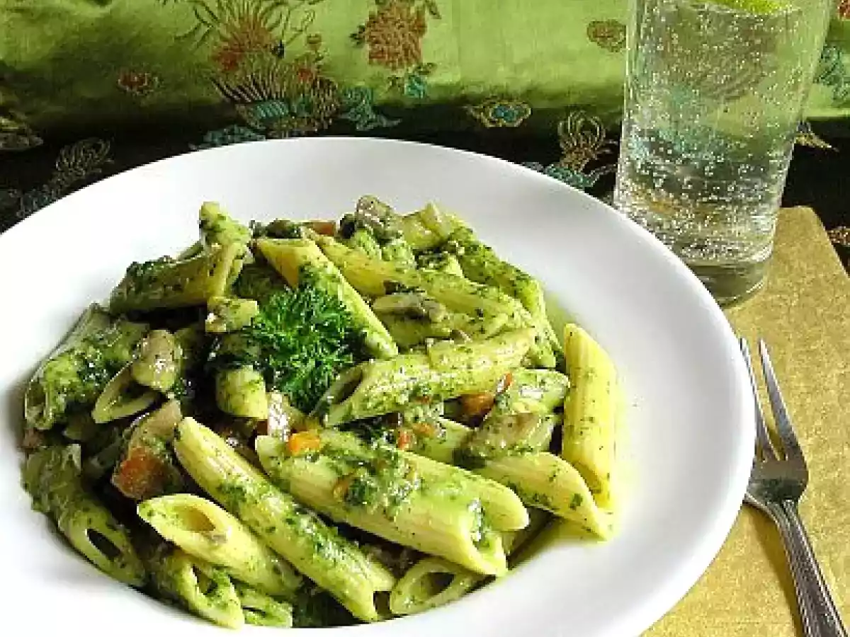 Spinach Pesto Penne Pasta