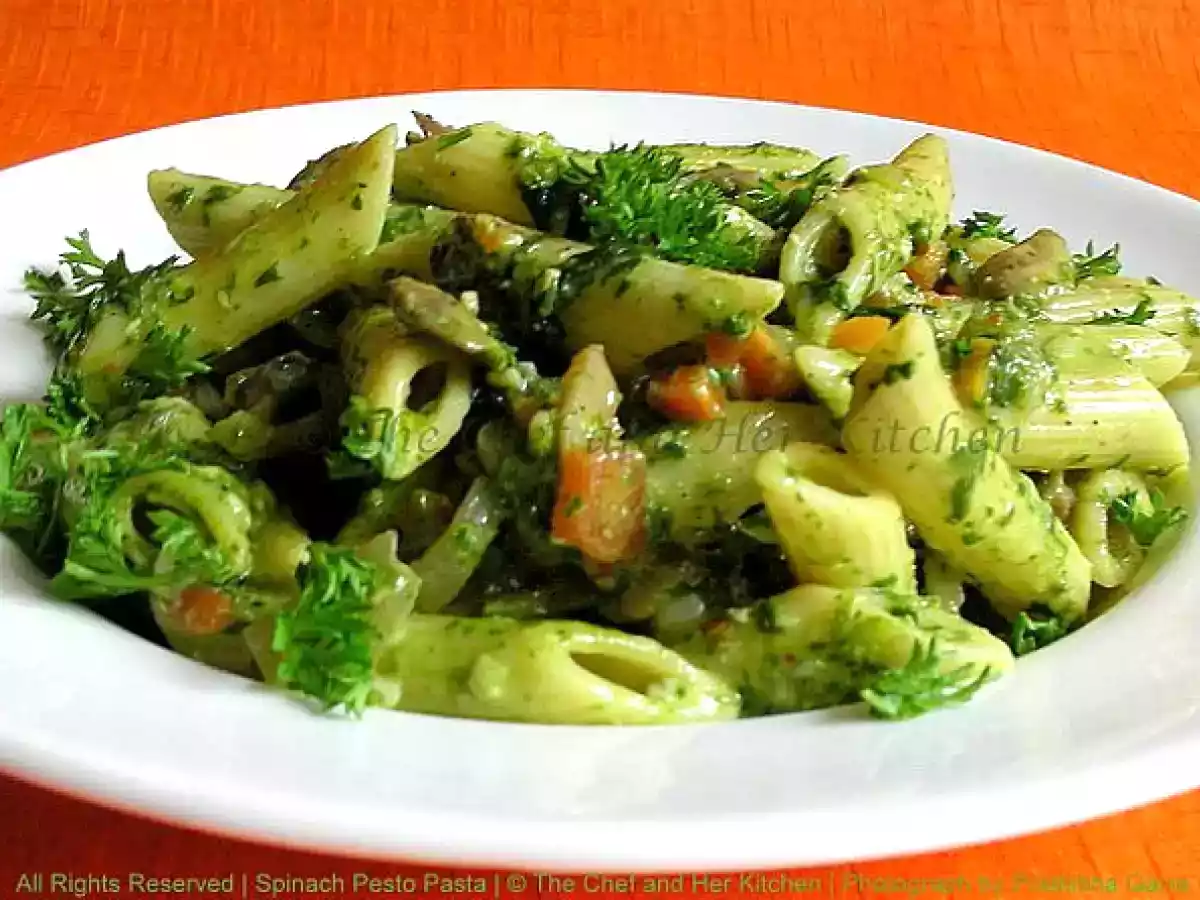 Spinach Pesto Penne Pasta - photo 2