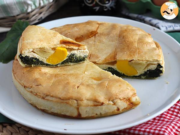 Spinach, ricotta, and egg pie - italian torta pasqualina