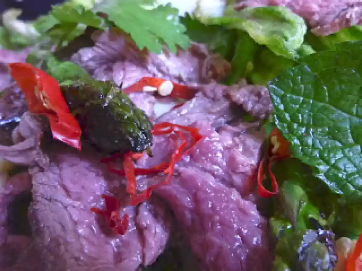 Spring lamb making a summery salad