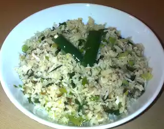 Spring Onion Rice Recipe