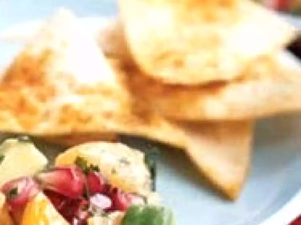 Spring Pomegranate Salsa and Baked Seasoned Chips