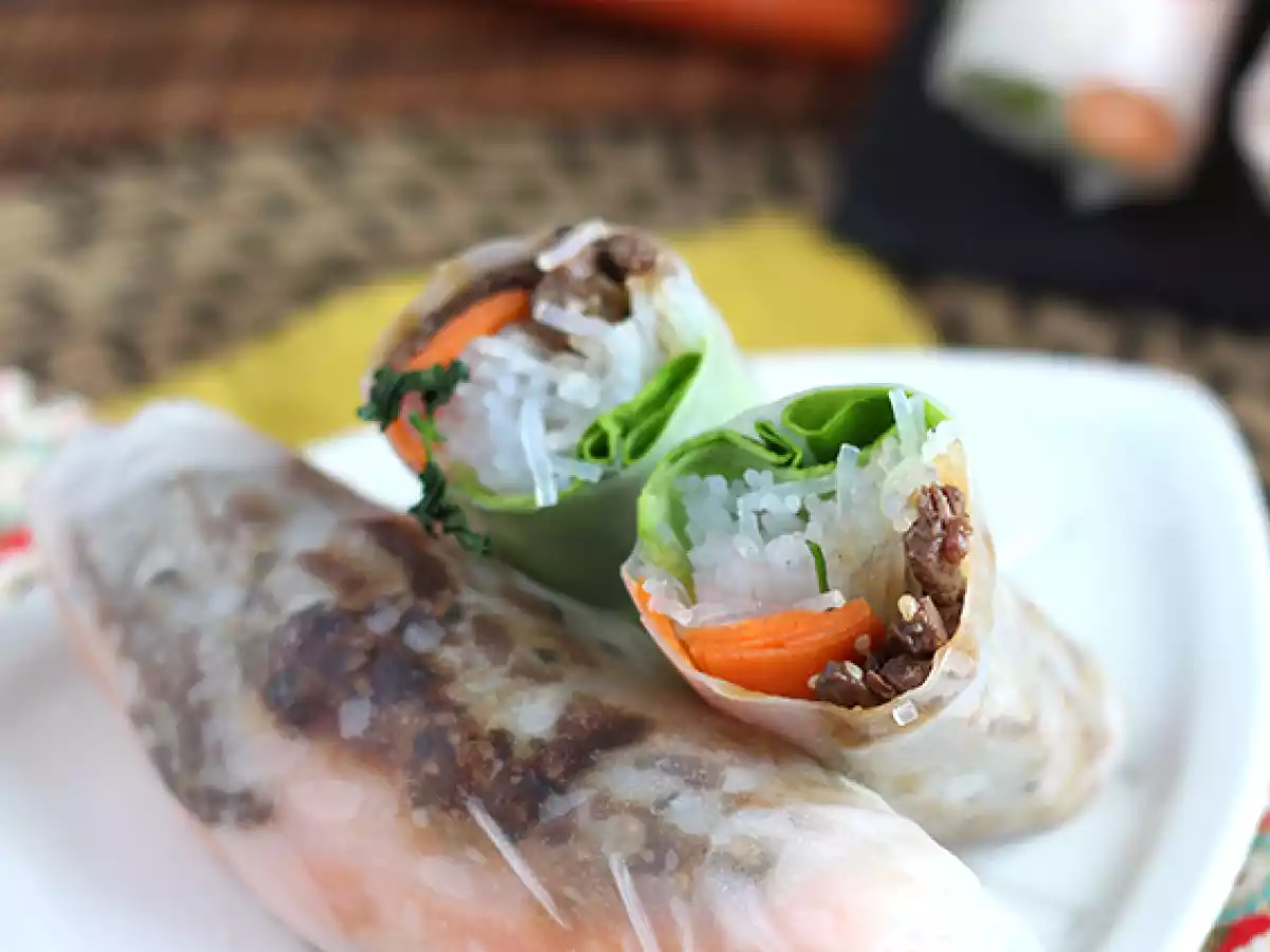 Spring rolls with marinated beef - photo 2