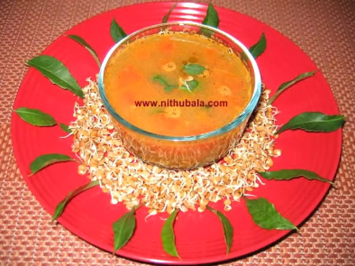 Sprouted Horsegram / Kollu Rasam (Without Rasam Powder)