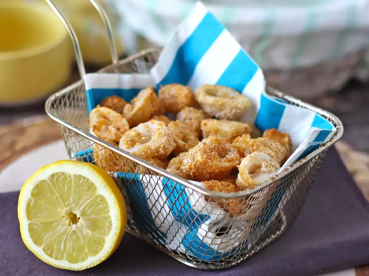 Squid rings in air fryer crispy and light - photo 3