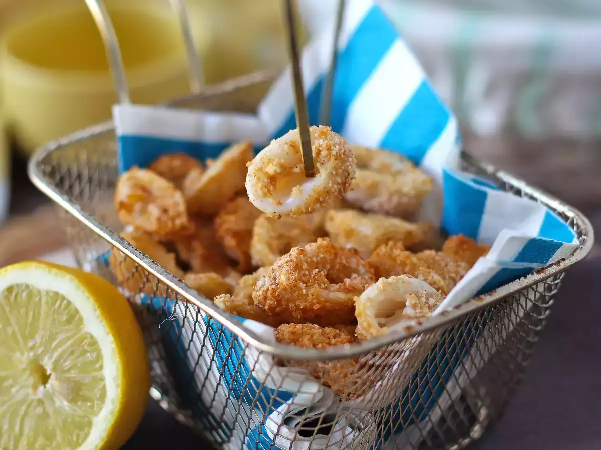 Squid rings in air fryer crispy and light - photo 4