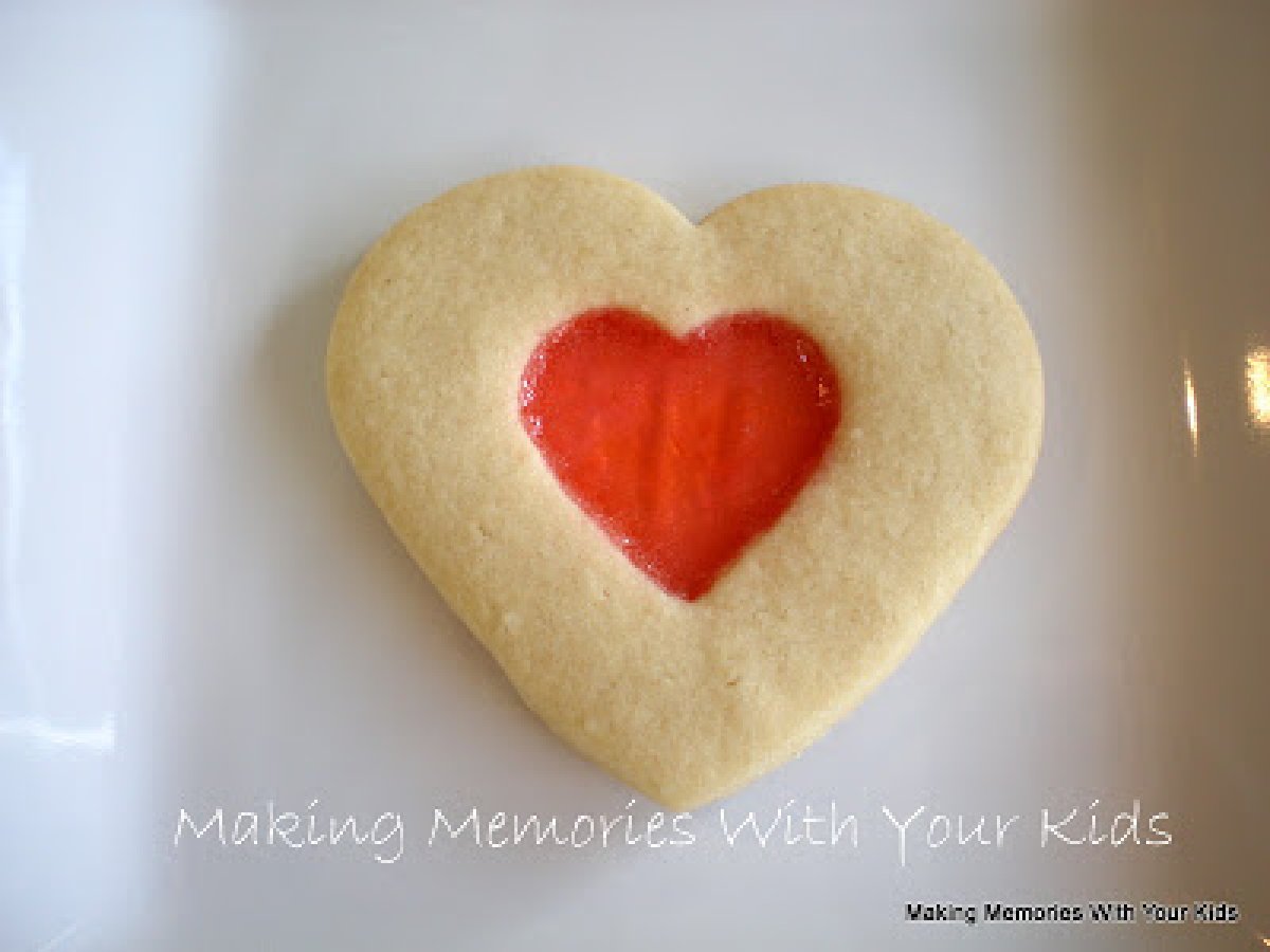 Stained Glass Valentine Cookies