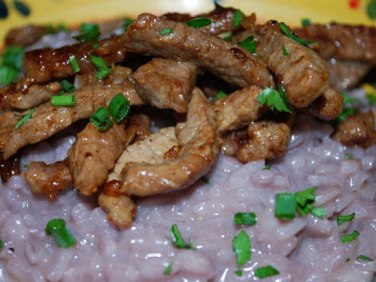 Steak Diane with Red Wine Risotto - photo 3