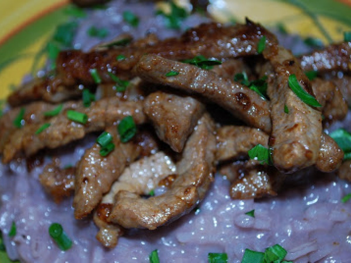 Steak Diane with Red Wine Risotto - photo 4