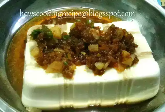 Steam tofu with dry shrimp paste