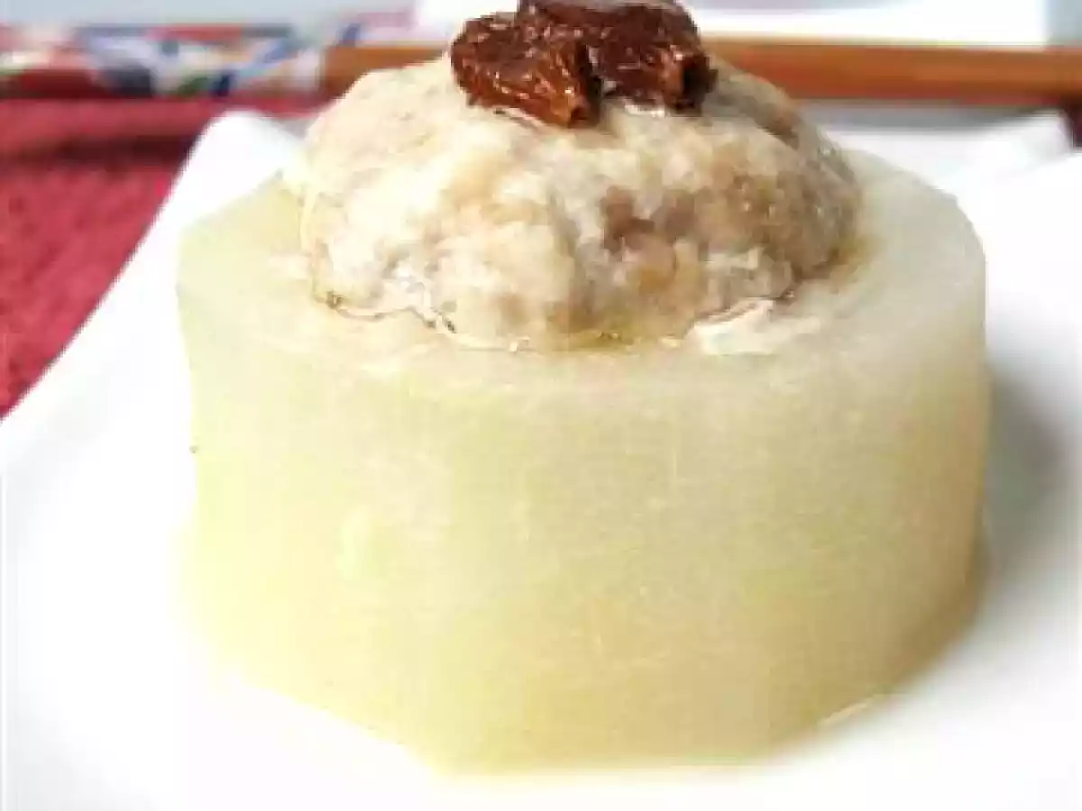 Steamed Hairy Gourd with Meat Stuffing - photo 2