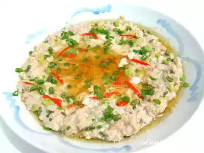 Steamed minced pork with dong cai recipe