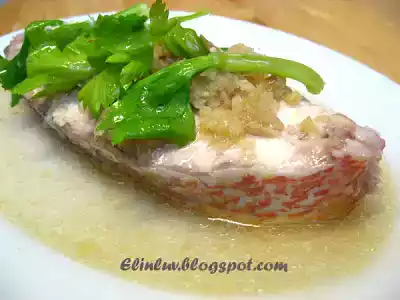 Steamed red snapper recipe with ginger paste