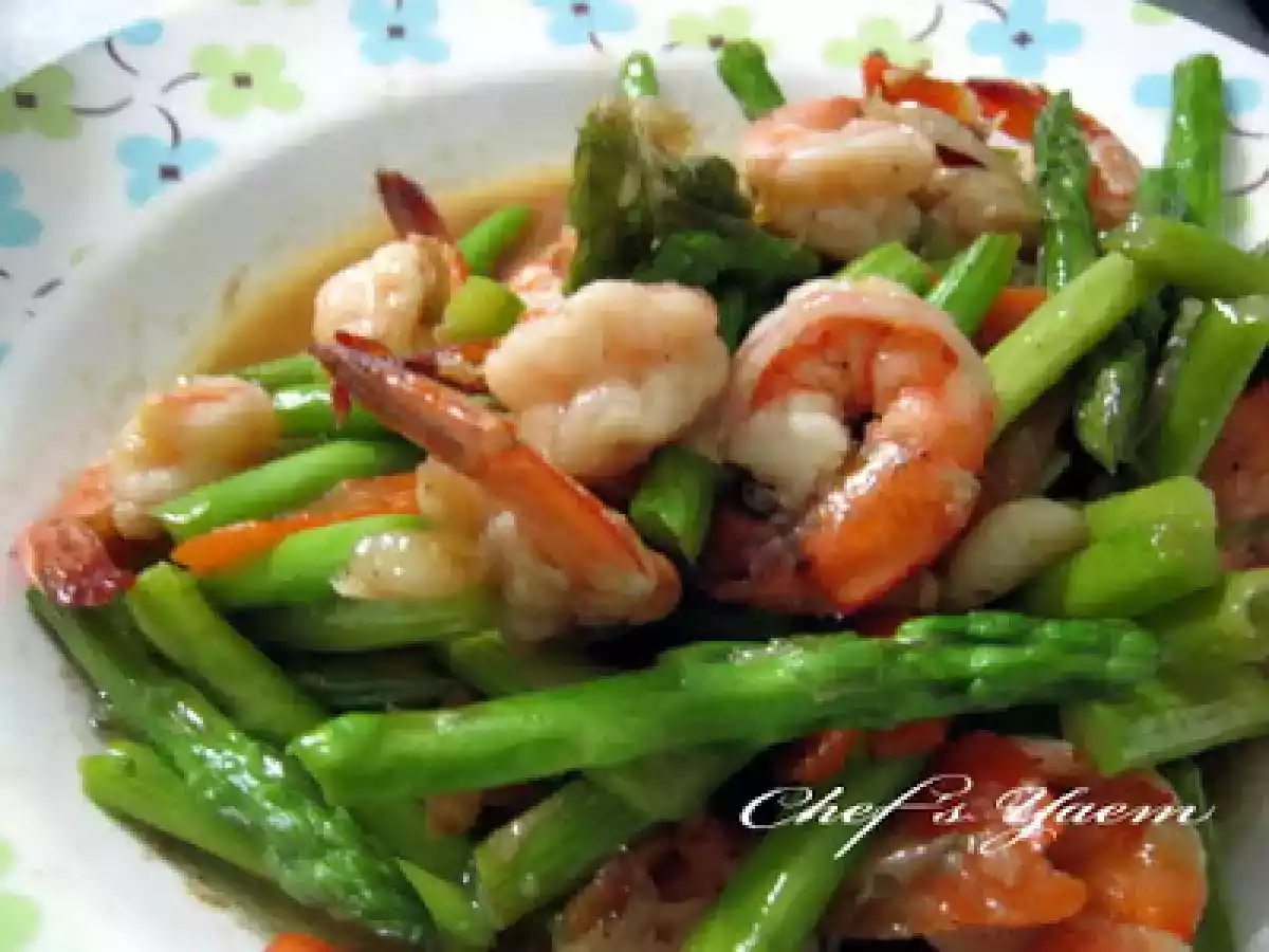 Stir Fried Prawns with Asparagus