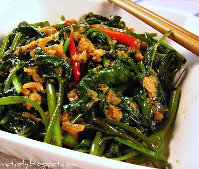 Stir fried spicy sweet potato leaves - Recipe Petitchef