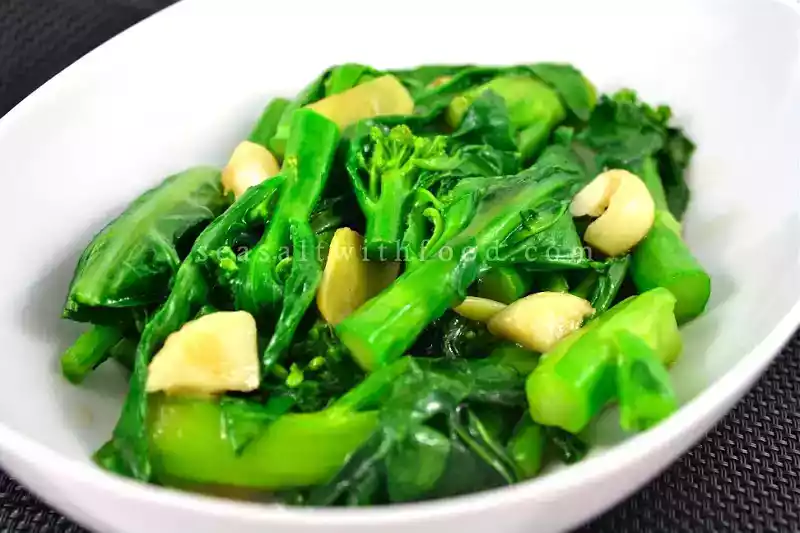 Stir-fry hong kong kai lan recipe with rice wine