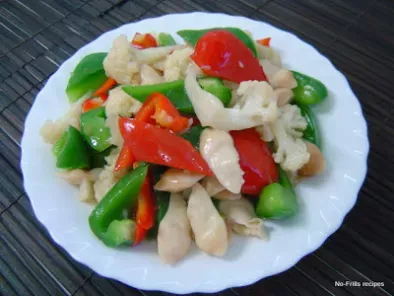 Stir-fry Razor clams with mixed vegetables