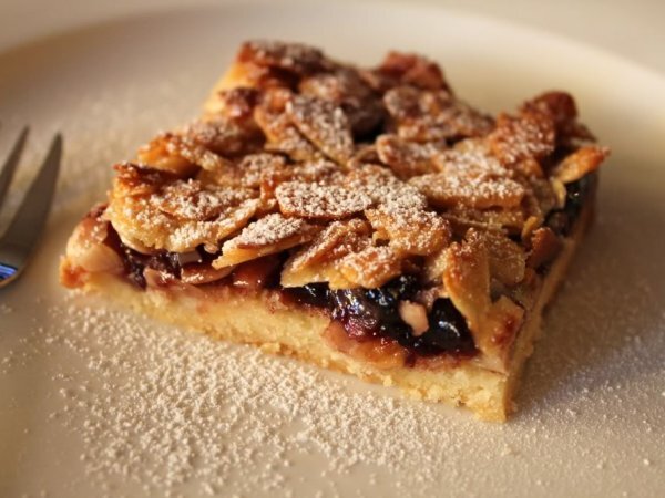 Storecupboard Baking: Black Cherry & Almond Slice