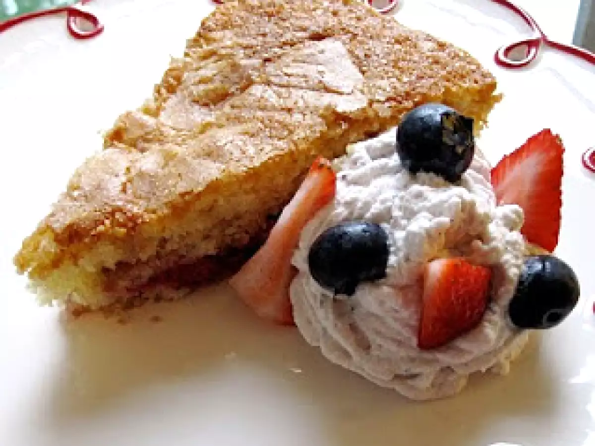 Strawberry Buttermilk Cake with Lemon-Blueberry Whipped Cream