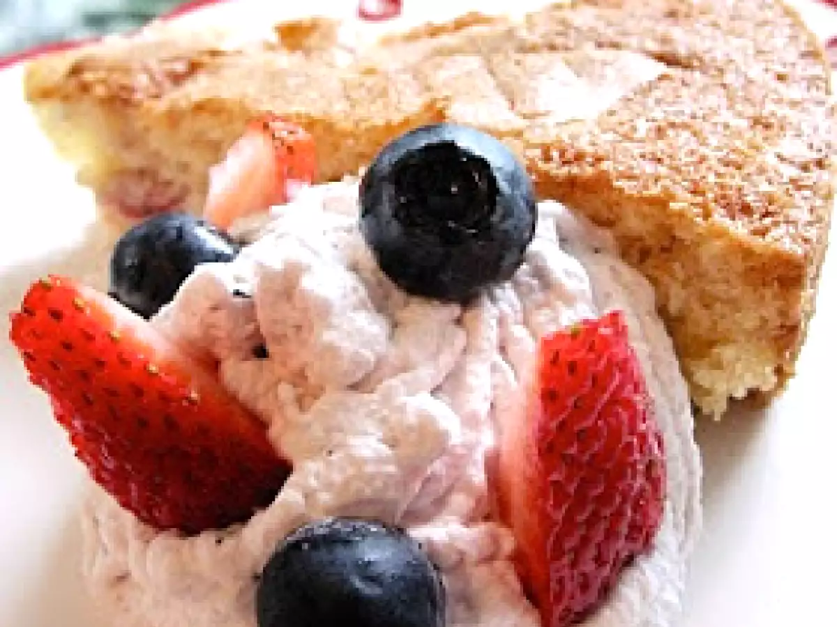 Strawberry Buttermilk Cake with Lemon-Blueberry Whipped Cream - photo 2