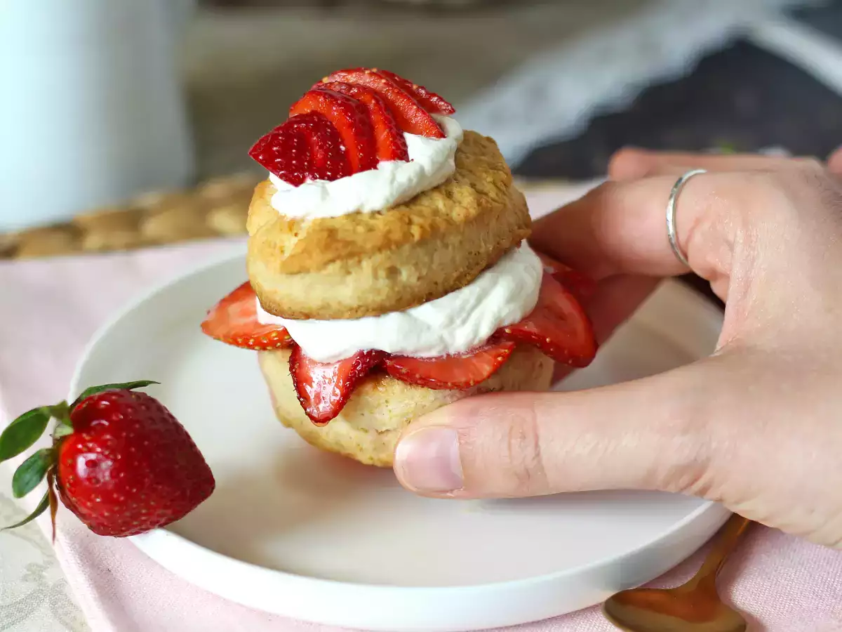 Strawberry shortcake, the American strawberry-cream shortcake that never fails - photo 2