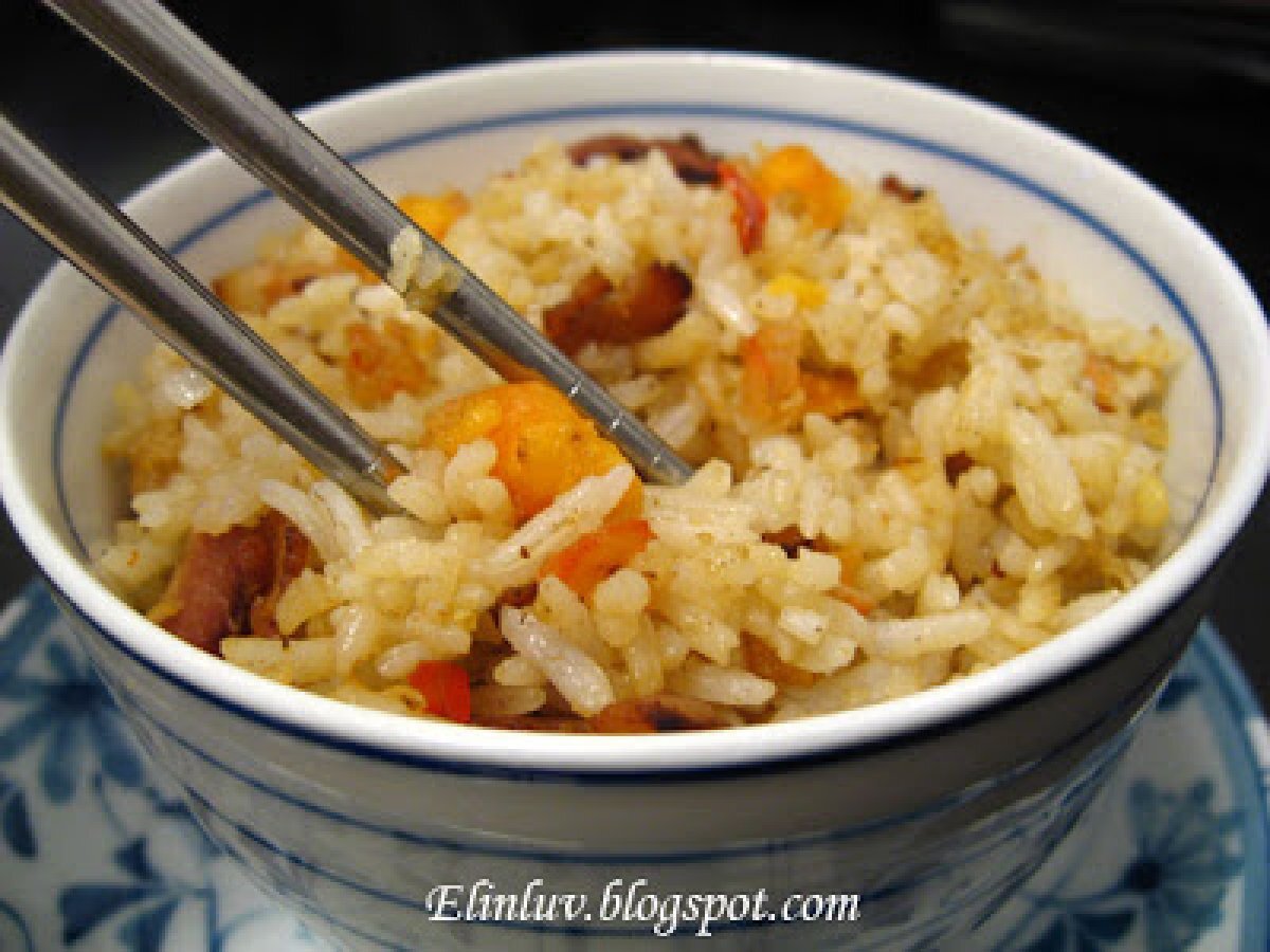 Streaky Bacon Fried Rice With Salted Egg Yolk - photo 4