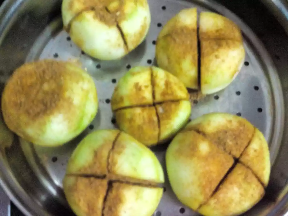 Stuffed / Bharwan Tinde (Round Bottle Gourd) - photo 6