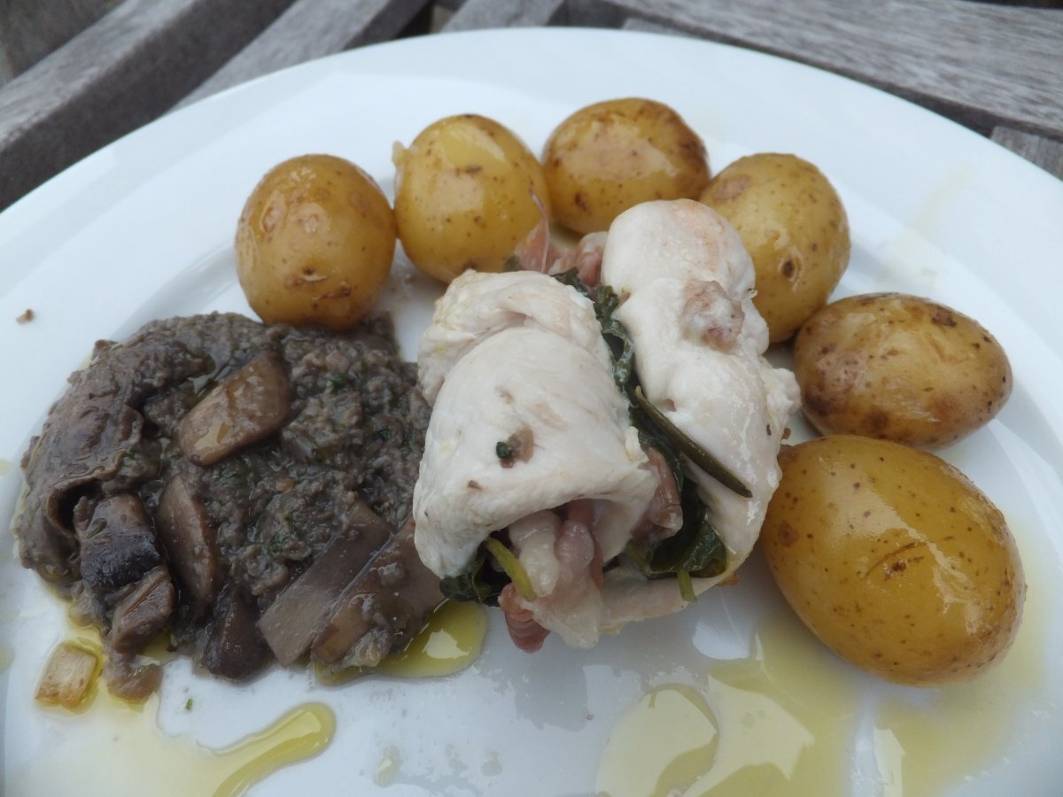 Stuffed chicken with Parma ham and mushroom sauce - photo 2