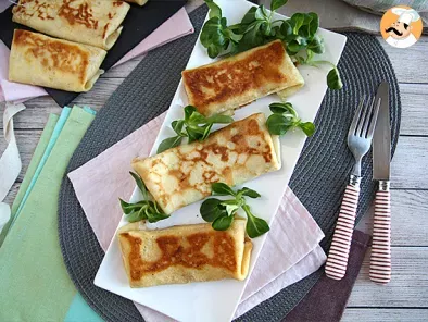 Stuffed crepes with béchamel sauce and ham - photo 6
