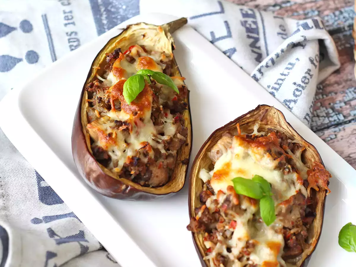Stuffed eggplant with mozzarella au gratin - photo 6