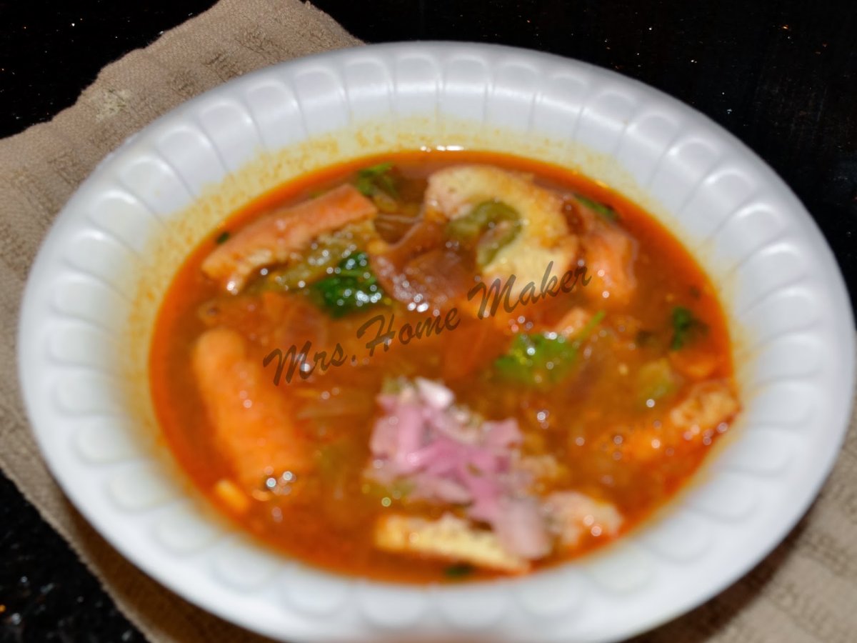 Stuffed Mirchi Bajji Tanjy Stew/ Mirchi Bajji Pulusu - photo 2