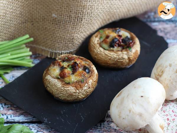 Stuffed mushrooms baked in the oven (a great idea for appetizers) - photo 4