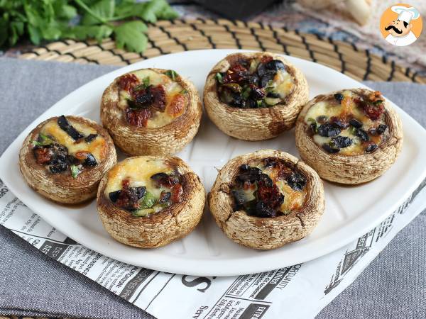 Stuffed mushrooms baked in the oven (a great idea for appetizers) - photo 5