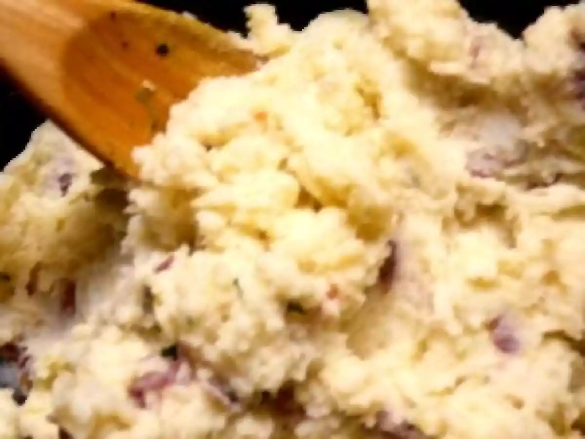 Stuffed Pork Chops, Mashed Potatoes and Roasted Cauliflower - photo 2