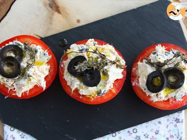 Stuffed tomatoes with tuna, cream cheese, and olives - photo 4